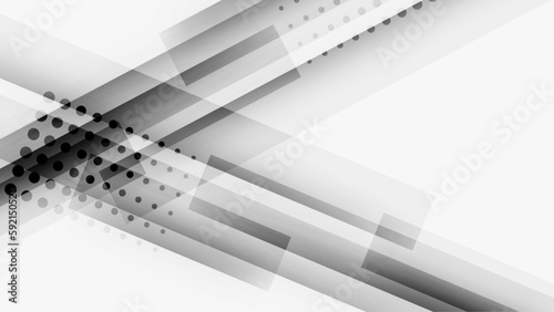 White and grey abstract shapes. Geometrical background template.
