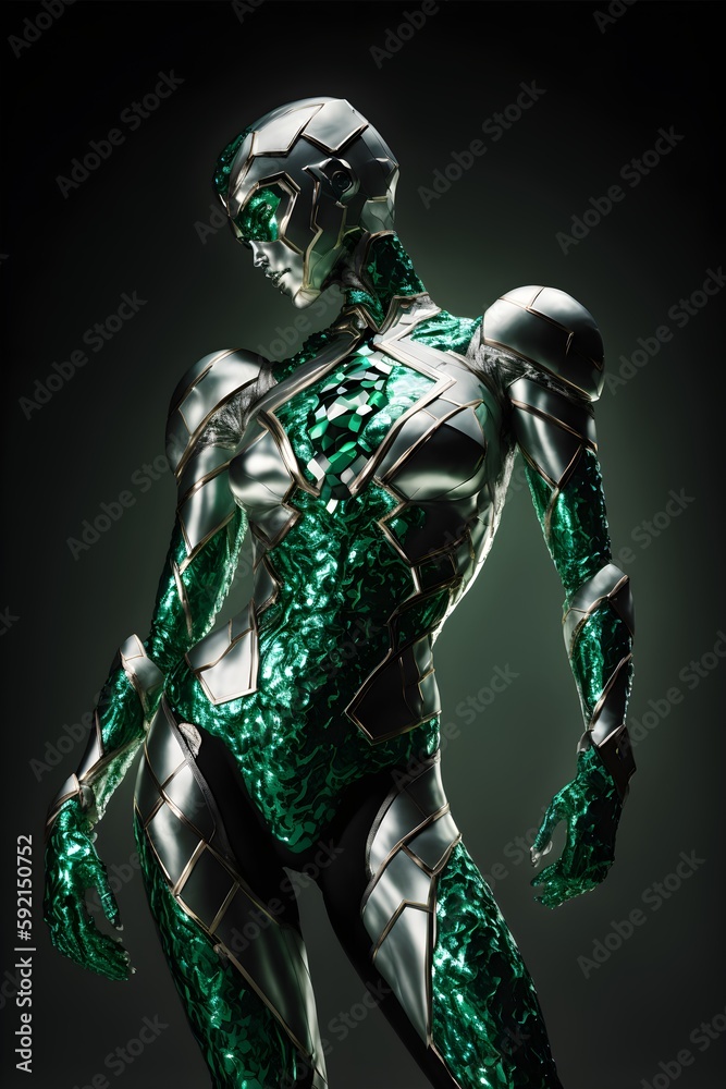 Crystal power rangers bodysuit designed by Coperni inspired by ...