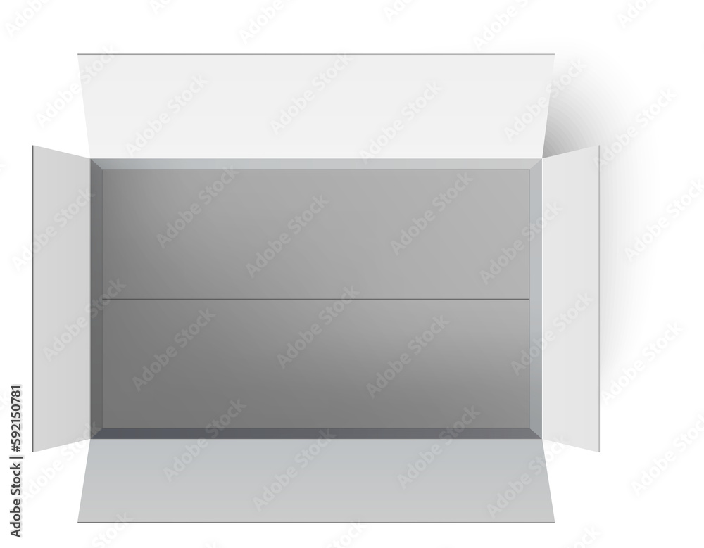 Empty paper box. White cardboard package mockup Empty paper box. White cardboard package mockup