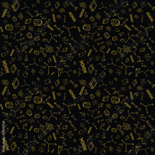 Back to school seamless pattern. Vector background