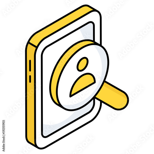 Headhunting icon, editable vector 