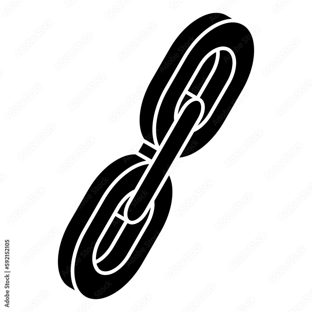 Conceptual flat design icon of linkage Conceptual flat design icon of linkage