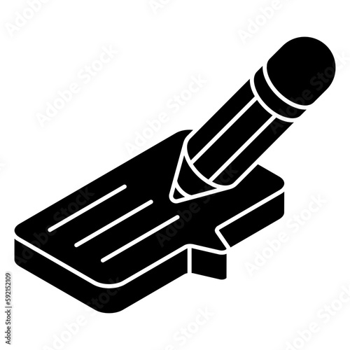 A creative design icon of edit comment 