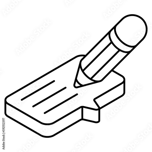 A creative design icon of edit comment 