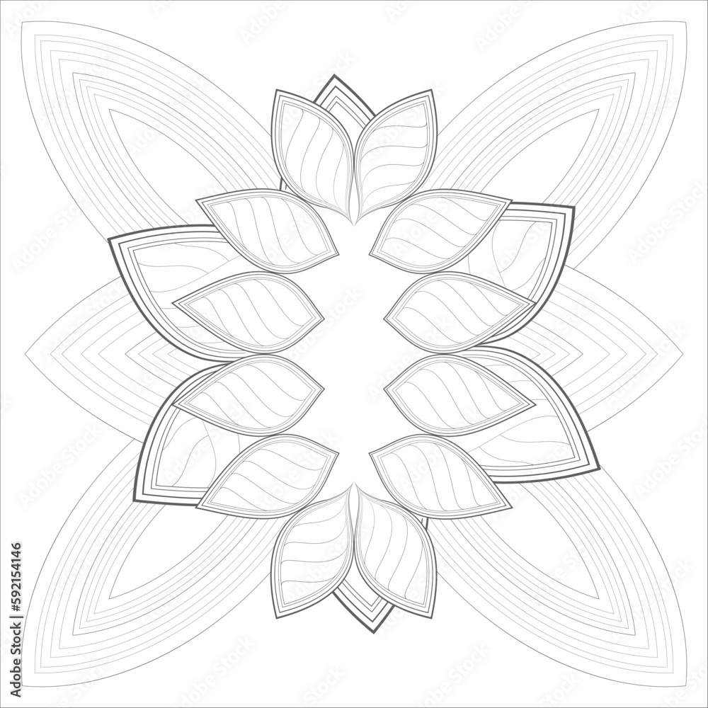 Decorative Doodle flowers in black and white for coloring book, cover or background. Hand drawn sketch for adult anti stress coloring page.-vector Decorative Doodle flowers in black and white for coloring book, cover or background. Hand drawn sketch for adult anti stress coloring page.-vector
