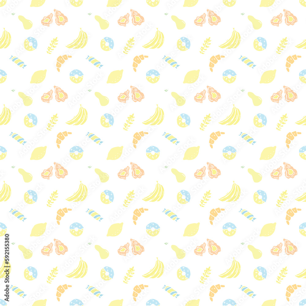 Seamless pattern with food icons. doodle food pattern. Food background Seamless pattern with food icons. doodle food pattern. Food background