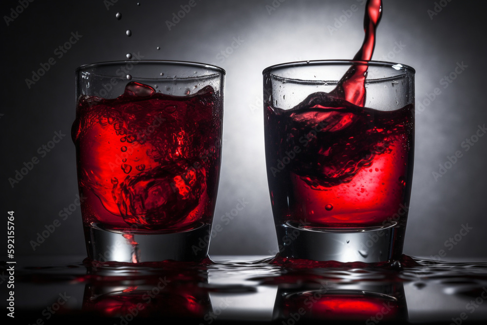 glass with red wine AI-generated art, Generative AI, illustration. glass with red wine AI-generated art, Generative AI, illustration.