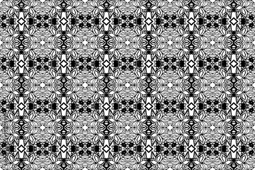 Abstract seamless pattern, seamless wallpaper, seamless background designed for use for interior, wallpaper, fabric, curtain, carpet, clothing, Batik, satin, background, illustration, Embroidery style