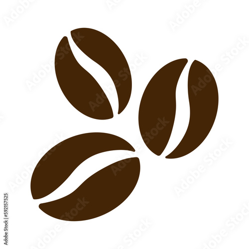 Coffee beans icon, coffee beans vector illustration, flat style coffee beans icon.