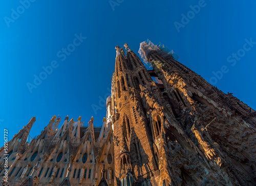 Photography Sagrada Familia is the famous catholic church designed by Antoni Gaudi