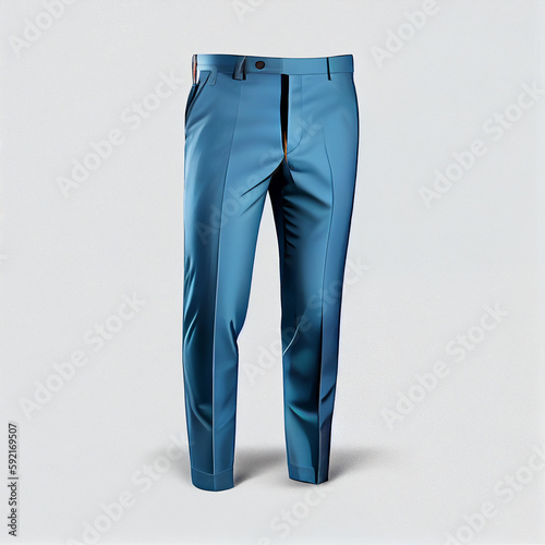 3D model of blue men's trousers photo