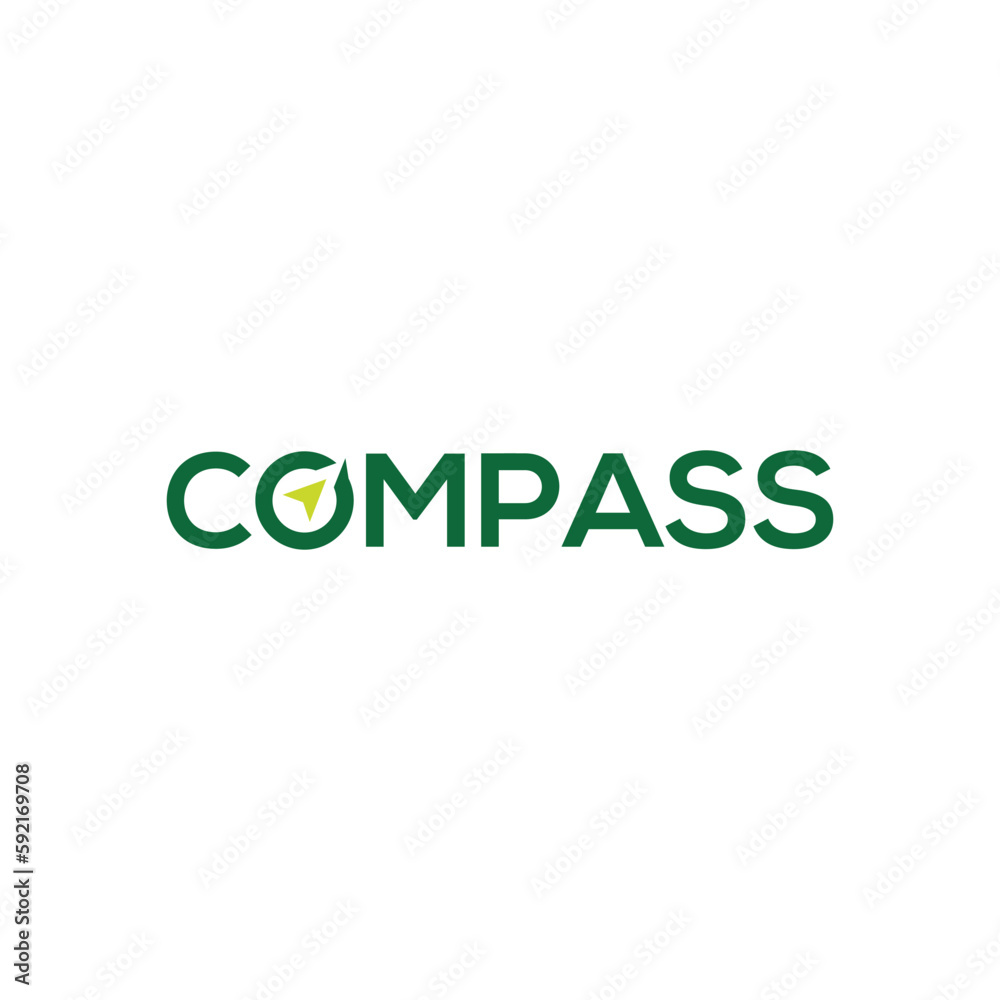 Compass wordmark logo icon vector template. Compass wordmark logo icon vector template.
