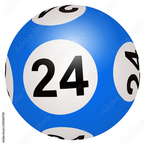 Boule de loto n° 24 en PNG