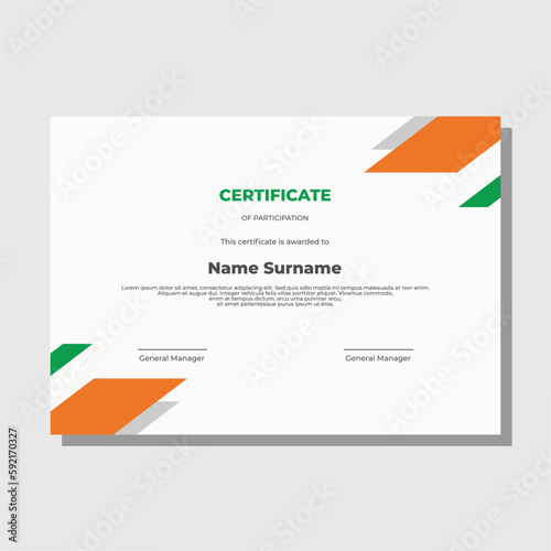 certificate template for business and school