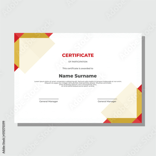 certificate template for business and school
