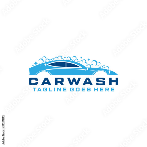 Service car wash logo design vector template 