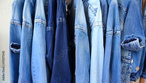 blue jeans shirts - generative AI