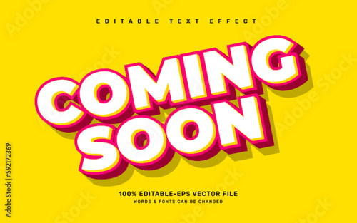 Coming soon editable text effect template