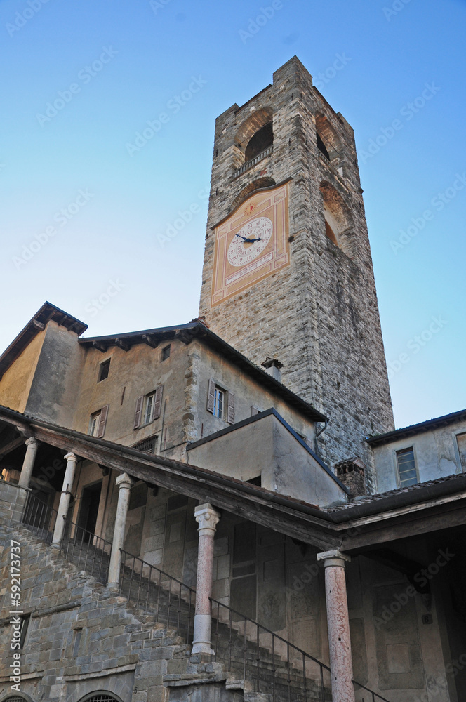Bergamo, Campanone -  Piazza Vecchia  -Lombardia
