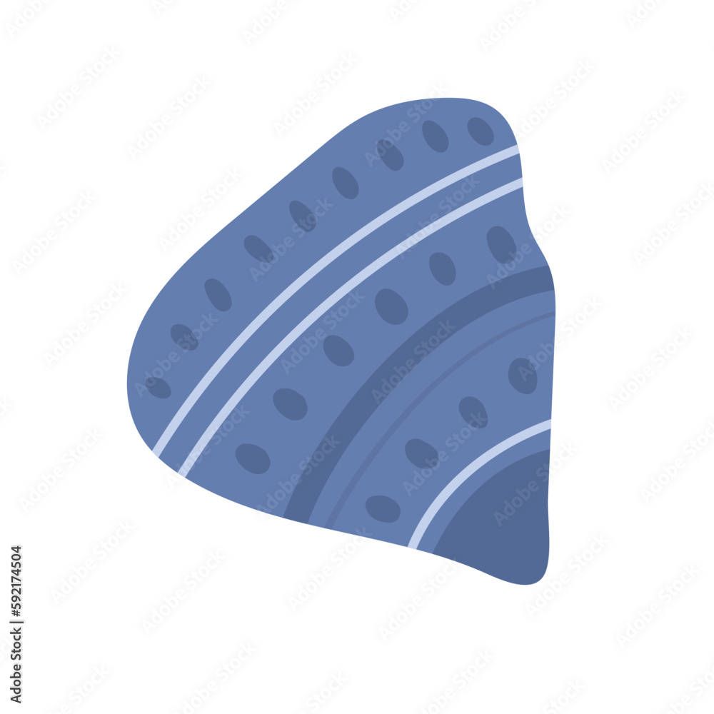 Colorful mussel, sea clam isolated on white background. Marine closed ...