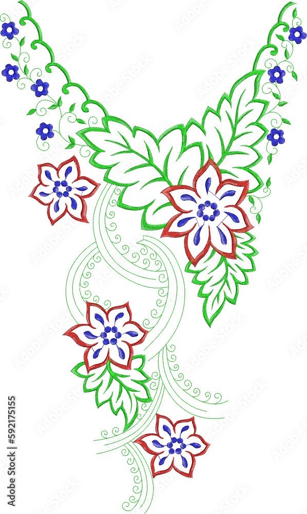 Neck Embroidery Designs.Floral pattern on collar, neck print.
Abstract hand drawn floral ornament. Vector illustration. Neck Embroidery Designs.Floral pattern on collar, neck print.
Abstract hand drawn floral ornament. Vector illustration.