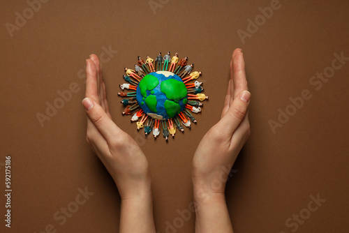 Earth Day, Environment and Eco concept, top view