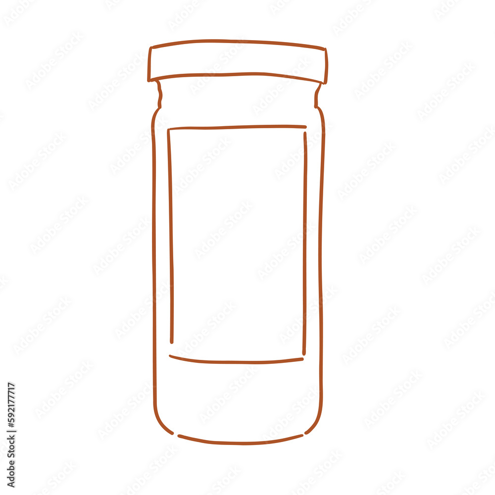 self care things_element_hand drawing style_transparent background_glass container jar self care things_element_hand drawing style_transparent background_glass container jar