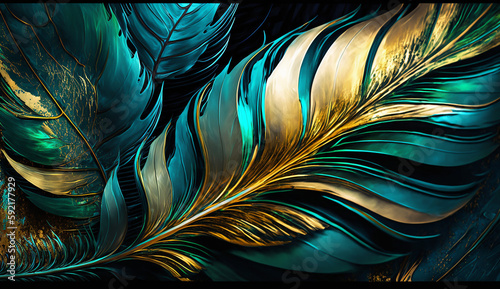 Photo abstract background with feather pattern gradient. 