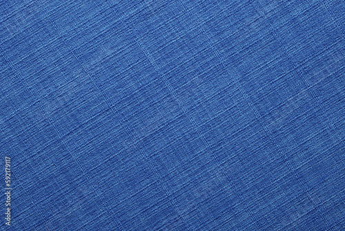 blue linen fiber tablecloth, fabric texture closeup