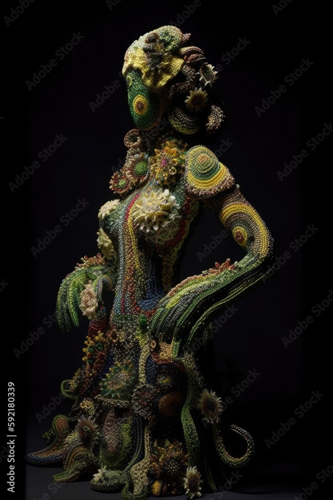 Octopus and woman mix fantasy