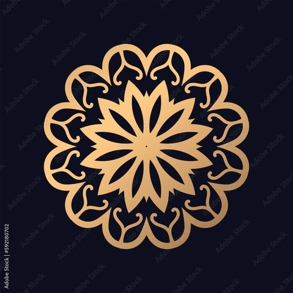 Luxury gold floral mandala arabesque pattern for print Oriental style ornamental round lace ornament Luxury gold floral mandala arabesque pattern for print Oriental style ornamental round lace ornament