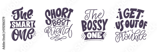 Funny hand drawn doodle lettering postcard, t-shirt design, mug print