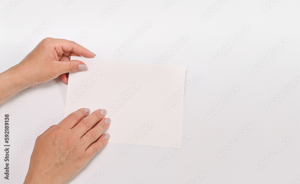 a white sheet of paper in your hands for your text.