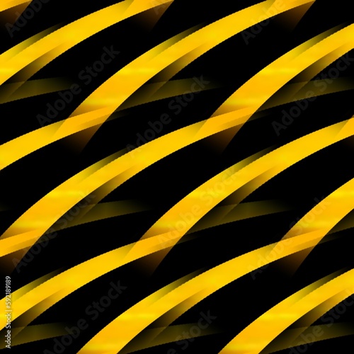 Wallpaper Mural colourful repeating pattern in design of gold yellow orange on a black background Torontodigital.ca