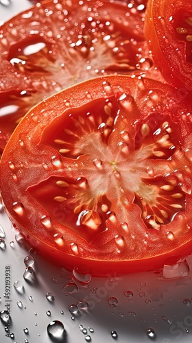 Fresh bunch of Tomato seamless background  adorned with glistening droplets of water