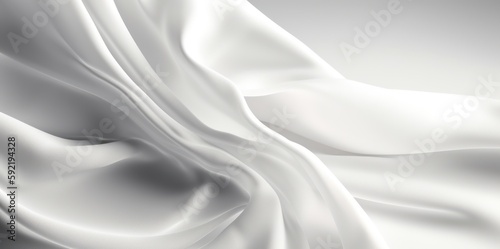 White silk cloth abstract background. Generative ai