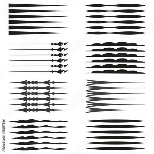 Wavy, waving, wave lines, stripes, streaks pattern. vector illustration.