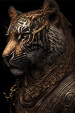Half-face of a tiger