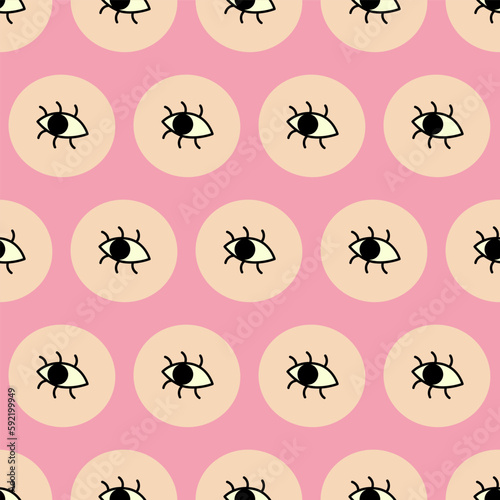 Feminine look, abstract personage, mascot design, funny face, cute icon