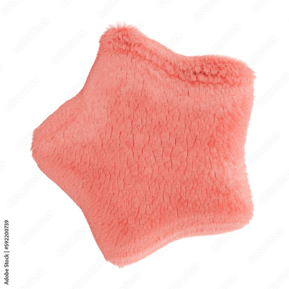 Fluffy pink 3D shape on transparent background, as png. Furry, soft and hairy star. Trendy, cute design element. Cut out object. 3D rendering. Fluffy pink 3D shape on transparent background, as png. Furry, soft and hairy star. Trendy, cute design element. Cut out object. 3D rendering.