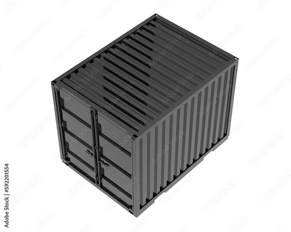 Container isolated on transparent background. 3d rendering - illustration Container isolated on transparent background. 3d rendering - illustration