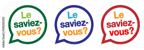 Le saviez-vous ?