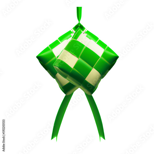 some animated images of typical Indonesian food ketupat