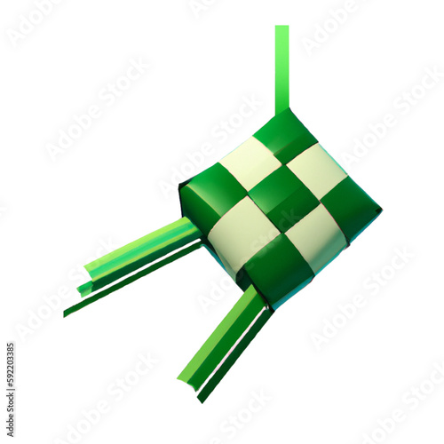 some animated images of typical Indonesian food ketupat