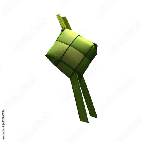 some animated images of typical Indonesian food ketupat