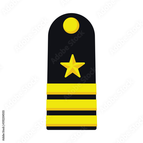 Royal Thai Air Force military rank in modern flat style vector.