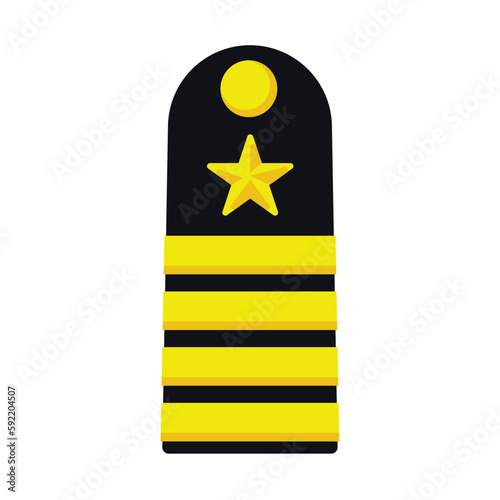 Royal Thai Air Force military rank in modern flat style vector.