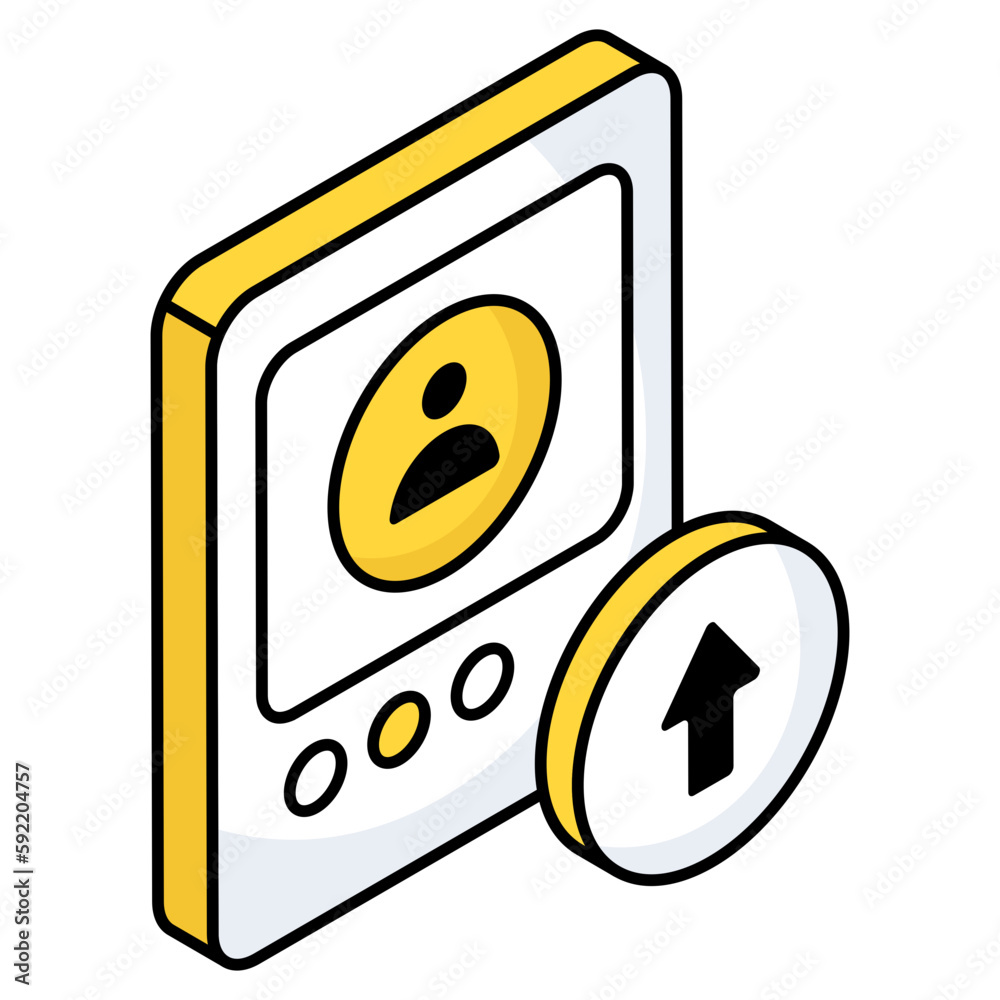 Modern design icon of profile upload Modern design icon of profile upload