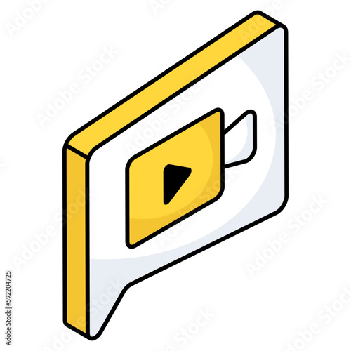 Creative design icon of video chat