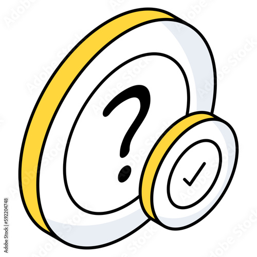 Premium download icon of frequently ask question 